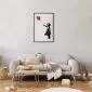 Plakat Banksy: Dziewczynka 29,7x42 cm z ramą czarną bez marginesu | MIRAT.