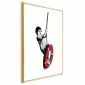 Plakat Banksy: Chłopiec 40x60cm z ramą złotą z marginesem | MIRAT.