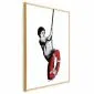 Plakat Banksy: Chłopiec 21x30cm z ramą złotą bez marginesu | MIRAT.