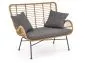 Sofa IKARO XL rattanowa z poduszkami na metalowych nogach | MIRAT. styl LOFT