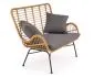Sofa IKARO XL rattanowa z poduszkami na metalowych nogach | MIRAT. styl LOFT