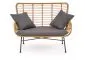 Sofa IKARO XL rattanowa z poduszkami na metalowych nogach | MIRAT. styl LOFT