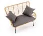 Sofa IKARO XL rattanowa z poduszkami na metalowych nogach | MIRAT. styl LOFT