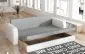 Sofa rozkładana z funkcją spania INVERSA szara/czarna trzyosobowa | MIRAT.