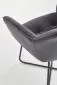 Krzesło K377 VELVET szare na nietypowej podstawie | MIRAT.