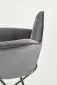 Krzesło K377 VELVET szare na nietypowej podstawie | MIRAT.