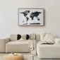 Plakat Monochromatyczna mapa 60x40 cm z ramą złotą z marginesem | MIRAT.