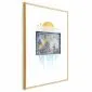 Plakat Antarktyda 29,7x42cm z ramą złotą z marginesem | MIRAT. kolekcja k-C-0091-ao-a