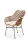Krzesło K336 rattanowe z poduszką | MIRAT. w stylu LOFT, VINTAGE kolekcja
