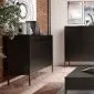 Komoda KRON 3S 100cm czarny dąb w stylu loftowym I sklep meblowy MIRAT. styl LOFT kolekcja KRON