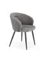 Krzesło K430 VELVET szare tapicerowane z podłokietnikami | MIRAT. styl GLAMOUR, LOFT