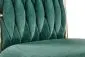 Krzesło K436 VELVET ciemnozielone/złote tapicerowane aksamitem | MIRAT. styl GLAMOUR