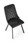 Krzesło tapicerowane K450 VELVET czarne welurowe nowoczesne | MIRAT. styl GLAMOUR, LOFT