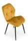 Krzesło tapicerowane K453 VELVET musztardowe welurowe | MIRAT. styl GLAMOUR, LOFT