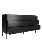 Komoda KRON 6S 150cm czarny dąb do sypialni I sklep meblowy MIRAT. styl LOFT kolekcja KRON