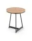 Stolik kawowy KARIDA S 45x45 dąb/czarny na metalowych nogach w stylu loft | MIRAT. styl LOFT