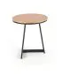 Stolik kawowy KARIDA S 45x45 dąb/czarny na metalowych nogach w stylu loft | MIRAT. styl LOFT