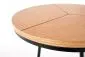 Stolik kawowy KARIDA S 45x45 dąb/czarny na metalowych nogach w stylu loft | MIRAT. styl LOFT