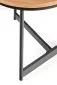 Stolik kawowy KARIDA S 45x45 dąb/czarny na metalowych nogach w stylu loft | MIRAT. styl LOFT