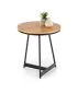Stolik kawowy KARIDA S 45x45 dąb/czarny na metalowych nogach w stylu loft | MIRAT. styl LOFT