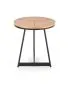 Stolik kawowy KARIDA S 45x45 dąb/czarny na metalowych nogach w stylu loft | MIRAT. styl LOFT