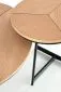 Stolik kawowy KARIDA S 45x45 dąb/czarny na metalowych nogach w stylu loft | MIRAT. styl LOFT