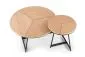 Stolik kawowy KARIDA S 45x45 dąb/czarny na metalowych nogach w stylu loft | MIRAT. styl LOFT