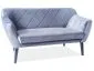 Sofa KARO 2 VELVET szara dwuosobowa na drewnianych nogach | MIRAT. w stylu GLAMOUR kolekcja