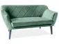 Sofa KARO 2 VELVET zielona dwuosobowa minimalistyczna welurowa | MIRAT. w stylu GLAMOUR kolekcja