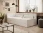 Wygodna sofa rozkładana z funkcją spania FULGEO kremowa lewa I sklep meblowy MIRAT.