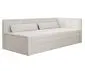 Dwuosobowa sofa rozkładana z funkcją spania FULGEO kremowa prawa I sklep meblowy MIRAT.