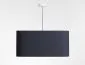Lampa wisząca KWADRO LEN 004-40w25 granatowa/szara lniana I sklep meblowy MIRAT.