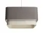 Polskiej produkcji lampa wisząca KWADRO DUO 003 51x47cm brązowa/kremowa I sklep meblowy MIRAT.