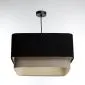Lampa wisząca KWADRO DUO 006 51x47cm czarna/beżowa do sypialni I sklep meblowy MIRAT.
