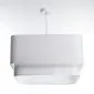 Lampa wisząca KWADRO DUO 010 51x47cm biała minimalistyczna I sklep meblowy MIRAT.