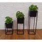 Kwietnik LAURA 20x20x70cm czarny wysoki I sklep meblowy MIRAT. styl LOFT
