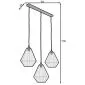 Lampa wisząca BREVITAS II czarna druciak metalowa I sklep meblowy MIRAT.