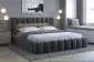 Łóżko tapicerowane LAMICA VELVET 180x200 szare z pojemnikiem nowoczesne | MIRAT. styl GLAMOUR