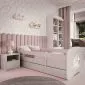 Łóżko dziecięce BABY DREAMS konik dla dziewczynki z barierką | MIRAT. kolekcja BABY DREAMS