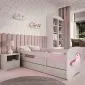 Łóżko dziecięce BABY DREAMS jednorożec 180 dla dziewczynki z materacem | MIRAT. kolekcja BABY DREAMS