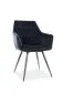 Krzesło LILIA VELVET czarne w stylu glamour do jadalni | MIRAT. styl GLAMOUR, LOFT
