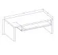 Stolik kawowy CROSS 120x60 dąb wotan/czarny minimalistyczny I sklep meblowy MIRAT. styl SKANDYNAWSKI kolekcja HV-CROSS