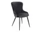 Krzesło tapicerowane LOTUS VELVET czarne w stylu glamour | MIRAT. styl GLAMOUR, LOFT