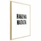 Plakat Hakuna Matata 60x90 cm z ramą złotą z marginesem | MIRAT.