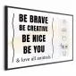 Plakat Bądź sobą 42x29,7 cm z ramą czarną bez marginesu | MIRAT.
