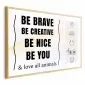 Plakat Bądź sobą 42x29,7 cm z ramą złotą bez marginesu | MIRAT.