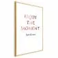 Plakat Enjoy the Moment 21x30 cm z ramą złotą z marginesem | MIRAT.
