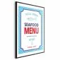 Plakat Menu 29,7x42 cm z ramą czarną z marginesem | MIRAT.