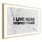 Plakat Respect 60x40 cm z ramą złotą z marginesem | MIRAT.