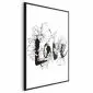 Plakat Love w kwiatach 40x60 cm z ramą czarną bez marginesu | MIRAT.